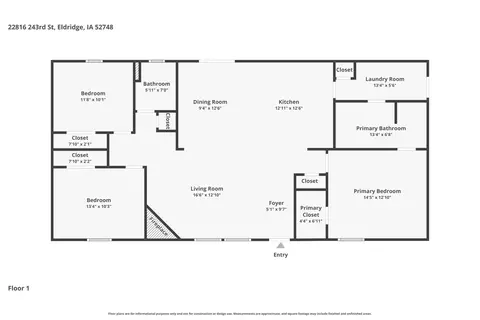 Floorplan - 22816 243rd St, Eldridge, IA 52748 photo 1 of 1
