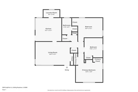 Floorplan - 3609 Kingfisher Ln, Rolling Meadows, IL 60008 photo 1 of 1