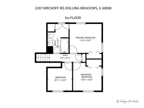Floorplan - 2207 Kirchoff Rd, Rolling Meadows, IL 60008 photo 2 of 4