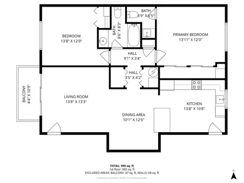 Floorplan - 408 Kensington Rd #E, Mount Prospect, IL 60056 photo 1 of 1