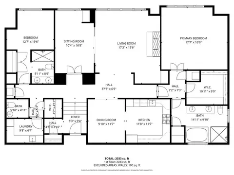 Floorplan - 270 E Pearson St #101, Chicago, IL 60611 photo 1 of 1