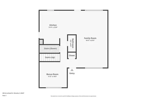 Floorplan - 300 Arrowhead Dr, Minooka, IL 60447 photo 1 of 4
