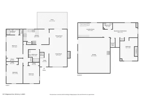 Floorplan - 1011 Ridgewood Ave, Mchenry, IL 60050 photo 3 of 3