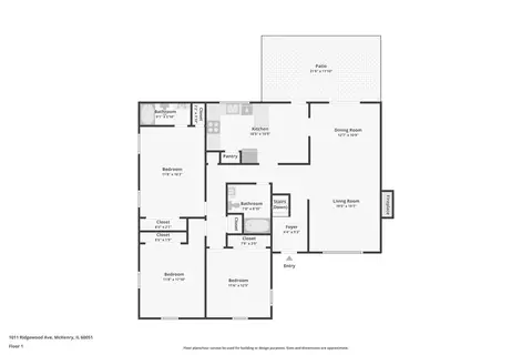 Floorplan - 1011 Ridgewood Ave, Mchenry, IL 60050 photo 2 of 3