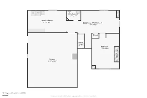 Floorplan - 1011 Ridgewood Ave, Mchenry, IL 60050 photo 1 of 3