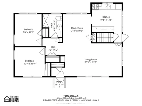 Floorplan - 1844 Lemar Ave, Evanston, IL 60201 photo 1 of 2