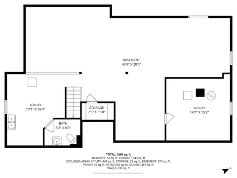 Floorplan - 484 Springhill Dr, Roselle, IL 60172 photo 2 of 3