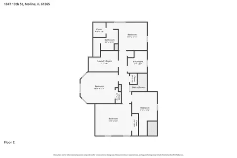 Floorplan - 1847 10th St, Moline, IL 61265 photo 2 of 2