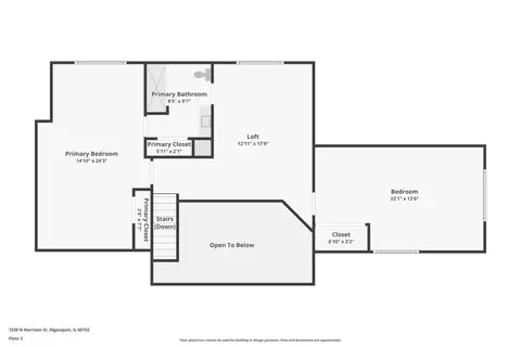 Floorplan - 1320 N Harrison St, Algonquin, IL 60102 photo 2 of 3