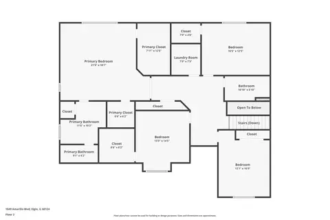 Floorplan - 1849 Amarillo Blvd, Elgin, IL 60124 photo 3 of 4