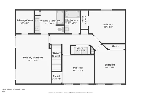 Floorplan - 14210 S Lakeridge Dr, Plainfield, IL 60544 photo 2 of 4