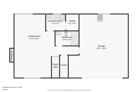 Floorplan - 1640 Wadham Pl, Wheaton, IL 60189 photo 2 of 3