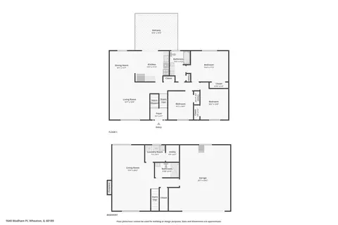 Floorplan - 1640 Wadham Pl, Wheaton, IL 60189 photo 3 of 3