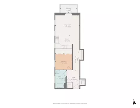 Floorplan - 811 S Lytle St #410, Chicago, IL 60607 photo 1 of 1