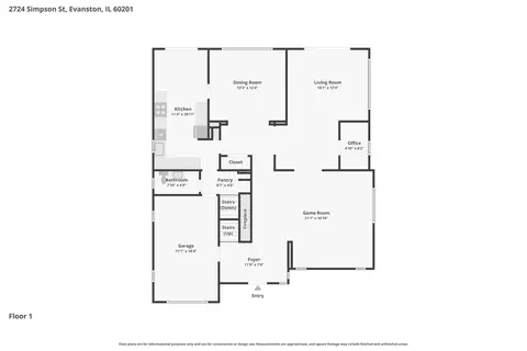 Floorplan - 2724 Simpson St, Evanston, IL 60201 photo 1 of 2