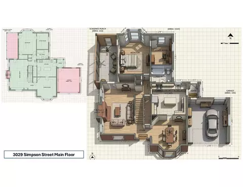 Floorplan - 3029 Simpson St, Evanston, IL 60201 photo 2 of 4