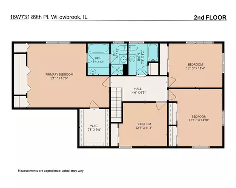 Floorplan - 16 W731 89th Pl, Willowbrook, IL 60527 photo 1 of 3