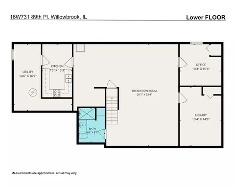 Floorplan - 16 W731 89th Pl, Willowbrook, IL 60527 photo 2 of 3