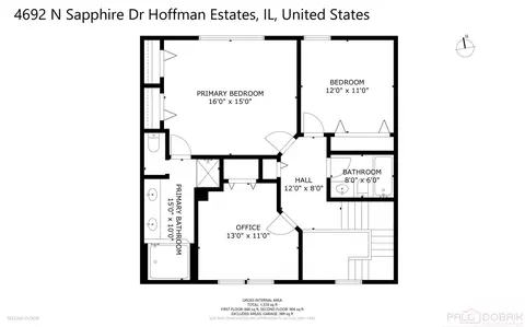 Floorplan - 4692 N Sapphire Dr, Hoffman Estates, IL 60192 photo 2 of 3
