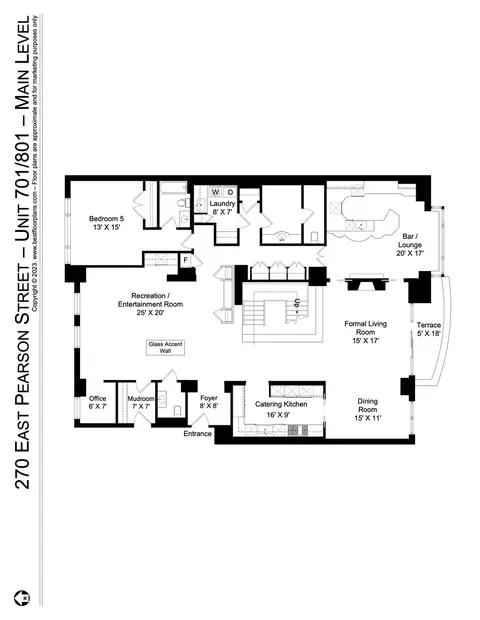 Floorplan - 270 E Pearson St #701-801, Chicago, IL 60611 photo 1 of 2