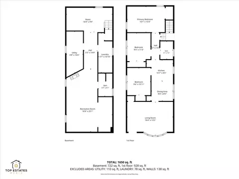 Floorplan - 3437 W 84th Pl, Chicago, IL 60652 photo 3 of 3
