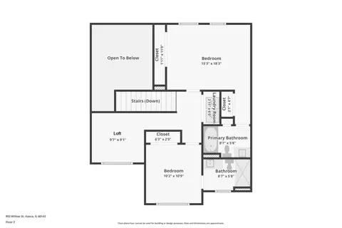 Floorplan - 993 Willow St, Itasca, IL 60143 photo 2 of 3