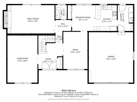 Floorplan - 805 Sutton Dr, Northbrook, IL 60062 photo 1 of 4