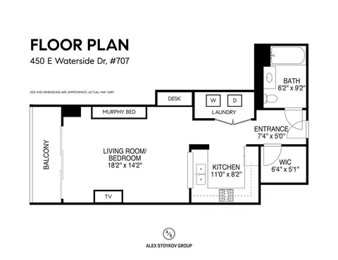 Floorplan - 450 E Waterside Dr #707, Chicago, IL 60601 photo 1 of 1