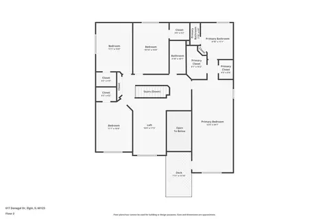 Floorplan - 617 Donegal Dr, Elgin, IL 60123 photo 3 of 3
