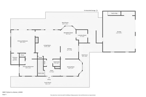 Floorplan - 26961 S Sylvan Ln, Monee, IL 60449 photo 4 of 4