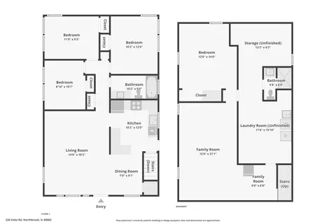 Floorplan - 220 Voltz Rd, Northbrook, IL 60062 photo 1 of 1