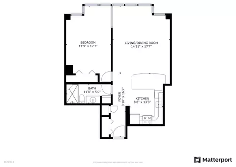 Floorplan - 30 E Huron St #5501, Chicago, IL 60611 photo 1 of 1
