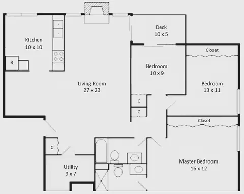Floorplan - 6267 Trinity Dr #2-D, Lisle, IL 60532 photo 1 of 1