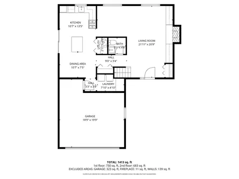 Floorplan - 404 Dover Dr, Roselle, IL 60172 photo 1 of 3