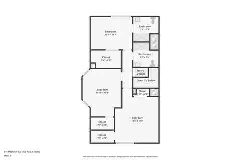 Floorplan - 819 Mapleton Ave, Oak Park, IL 60302 photo 2 of 2