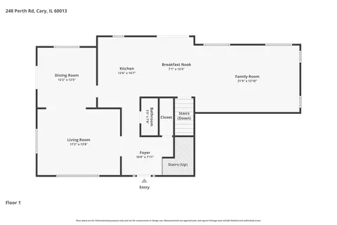 Floorplan - 248 Perth Rd, Cary, IL 60013 photo 1 of 3