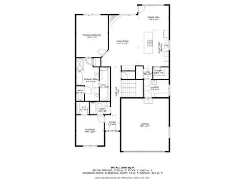 Floorplan - 8803 Willow Ln #MODEL, Mokena, IL 60448 photo 2 of 3