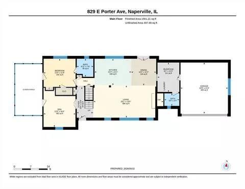 Floorplan - 829 E Porter Ave, Naperville, IL 60540 photo 1 of 3