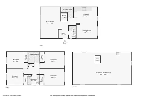 Floorplan - 11659 S Ada St, Chicago, IL 60643 photo 3 of 3