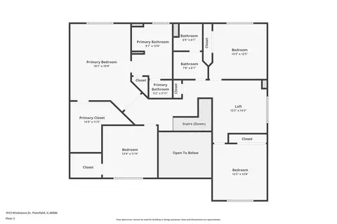 Floorplan - 1913 Windstone Dr, Plainfield, IL 60586 photo 2 of 3