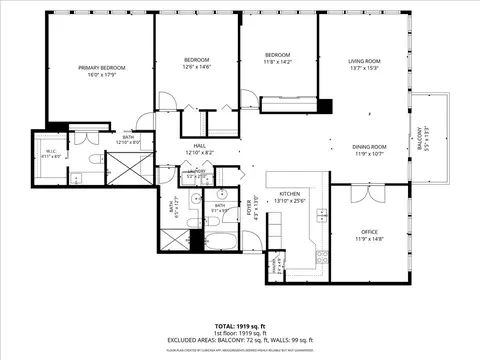Floorplan - 200 E Delaware Pl #24F, Chicago, IL 60601 photo 1 of 1