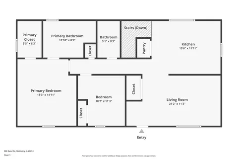 Floorplan - 509 Rand Dr, Mchenry, IL 60051 photo 3 of 3