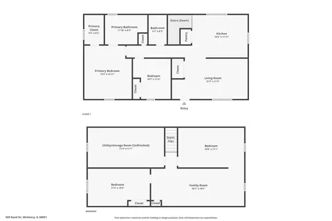 Floorplan - 509 Rand Dr, Mchenry, IL 60051 photo 1 of 3