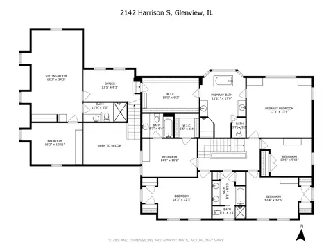 Floorplan - 2142 Harrison St, Glenview, IL 60025 photo 2 of 5