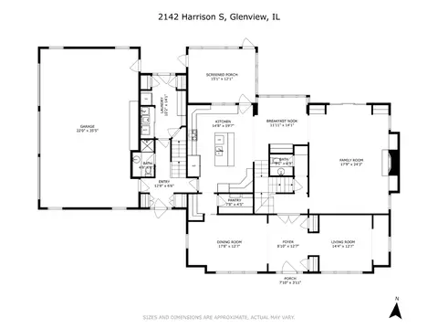 Floorplan - 2142 Harrison St, Glenview, IL 60025 photo 1 of 5