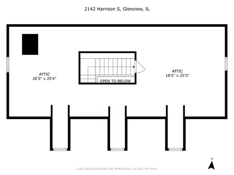 Floorplan - 2142 Harrison St, Glenview, IL 60025 photo 3 of 5