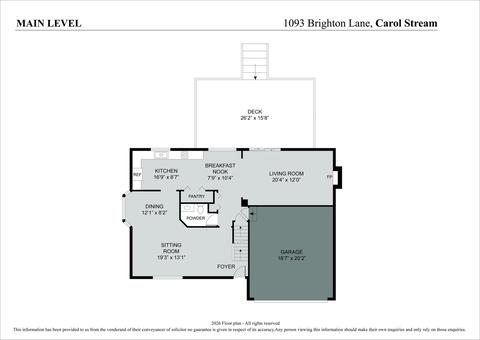 Floorplan - 1093 Brighton Dr, Carol Stream, IL 60188 photo 1 of 3