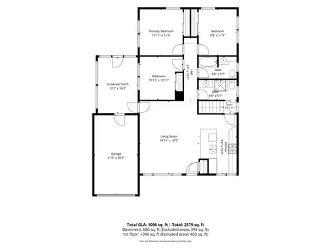 Floorplan - 1020 S Gables Blvd, Wheaton, IL 60189 photo 1 of 3