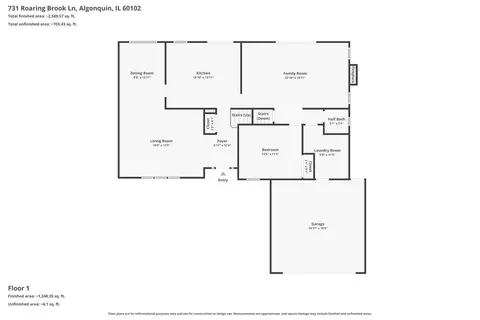 Floorplan - 731 Roaring Brook Ln, Algonquin, IL 60102 photo 2 of 2