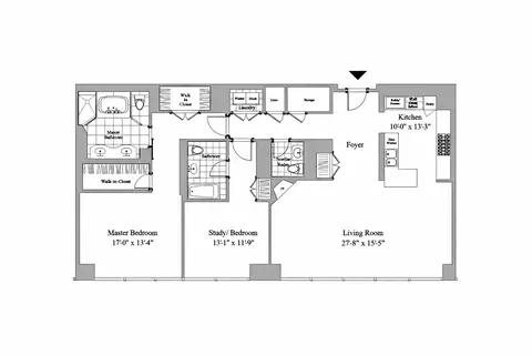 Floorplan - 401 N Wabash Ave #55F, Chicago, IL 60611 photo 1 of 1